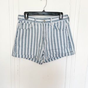 American Eagle Striped Jean Shorts